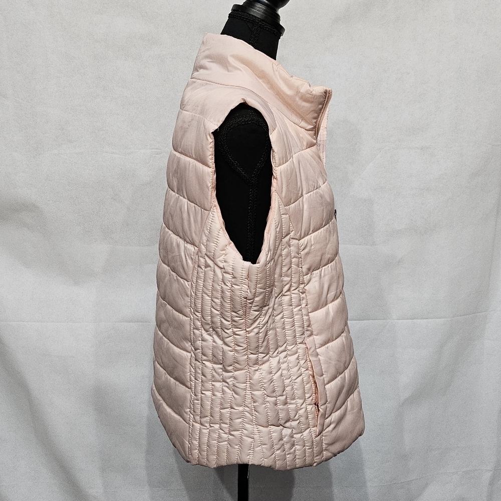 U.S. Polo Zip Up Puffer Vest Pale Pink 100% Polyester Size XL - Picture 3 of 8